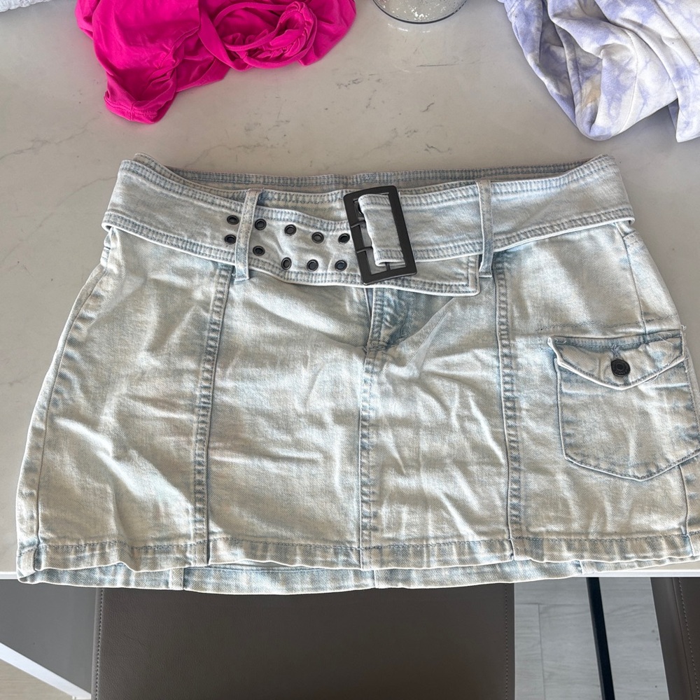 Wild Fable Light Blue Denim Mini Skirt